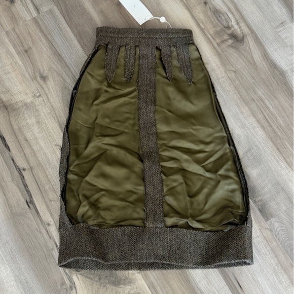 Maison Martin Margiela Olive and Brown Skirt - Picture 2 of 6
